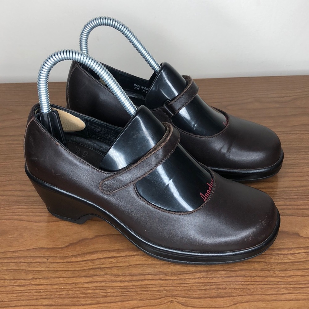 Dansko Leather Velcro Strap Mary Jane Shoes